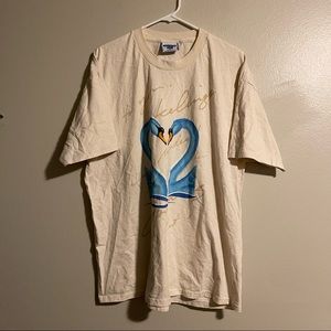 Lee love swan stamp tee shirt